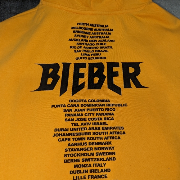 Justin Bieber Stadium Tour Hoodie  Women's SZ Large - Picture 9 of 10